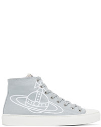 Sneakers alte di tela bianche di Vivienne Westwood