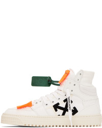 Sneakers alte di tela bianche di Off-White