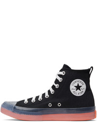 Sneakers alte di tela blu scuro di Converse
