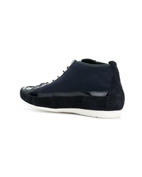 Sneakers alte di tela blu scuro di Högl