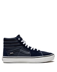 Sneakers alte di tela blu scuro di Vans