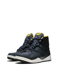 Sneakers alte di tela blu scuro di Reebok