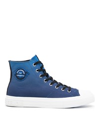 Sneakers alte di tela blu di Karl Lagerfeld