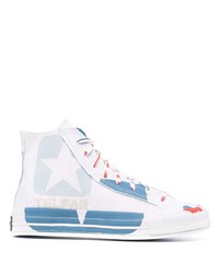 Sneakers alte di tela con stelle bianche di Telfar
