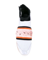 Sneakers alte di tela decorate bianche di NO KA 'OI