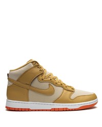 Sneakers alte di tela dorate di Nike