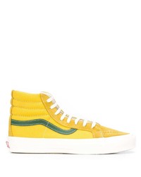 Sneakers alte di tela gialle di Vans