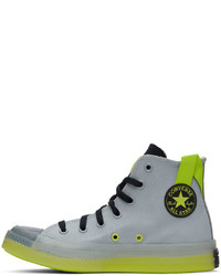 Sneakers alte di tela grigie di Converse