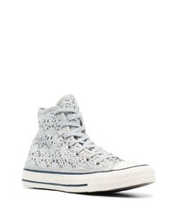 Sneakers alte di tela grigie di Converse