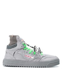 Sneakers alte di tela grigie di Off-White