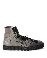 Sneakers alte di tela grigie di Off-White
