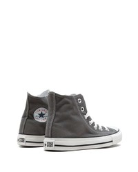 Sneakers alte di tela grigio scuro di Converse