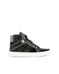 Sneakers alte di tela leopardate nere di Zadig & Voltaire