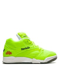 Sneakers alte di tela lime di Reebok