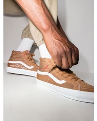 Sneakers alte di tela marroni di Vans