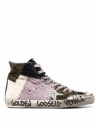Sneakers alte di tela multicolori di Golden Goose