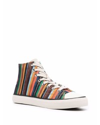 Sneakers alte di tela multicolori di PS Paul Smith