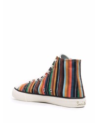 Sneakers alte di tela multicolori di PS Paul Smith