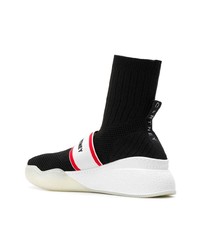 Sneakers alte di tela nere e bianche di Stella McCartney