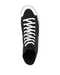 Sneakers alte di tela nere e bianche di IRO