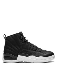Sneakers alte di tela nere e bianche di Jordan