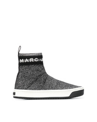 Sneakers alte di tela nere e bianche di Marc Jacobs