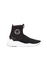 Sneakers alte di tela nere e bianche di McQ Alexander McQueen