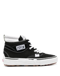 Sneakers alte di tela nere e bianche di Vans