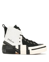 Sneakers alte di tela nere e bianche di Yohji Yamamoto