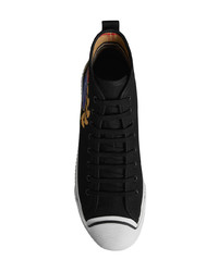 Sneakers alte di tela nere di Burberry