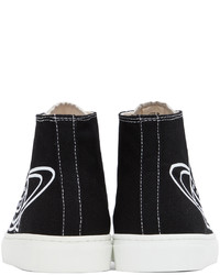 Sneakers alte di tela nere di Vivienne Westwood
