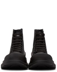 Sneakers alte di tela nere di Alexander McQueen