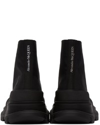 Sneakers alte di tela nere di Alexander McQueen