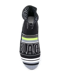 Sneakers alte di tela nere di MSGM