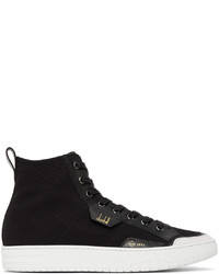 Sneakers alte di tela nere di Dunhill