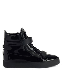 Sneakers alte di tela nere di Giuseppe Zanotti