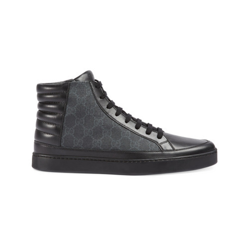 Sneakers alte di tela nere di Gucci, €450 | farfetch.com | Lookastic