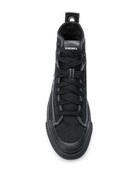 Sneakers alte di tela nere di Diesel