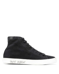Sneakers alte di tela nere di Saint Laurent