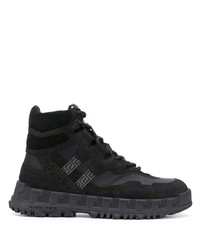 Sneakers alte di tela nere di Versace