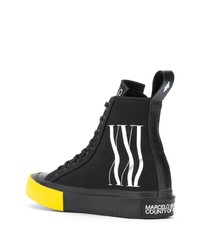 Sneakers alte di tela nere di Marcelo Burlon County of Milan