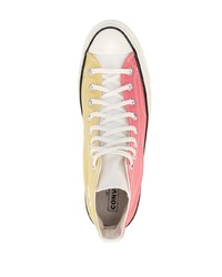 Sneakers alte di tela rosa di Converse