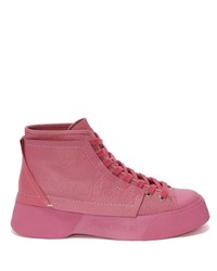 Sneakers alte di tela rosa di JW Anderson