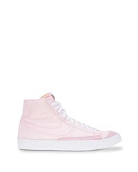 Sneakers alte di tela rosa di Nike