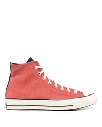 Sneakers alte di tela rosse di Converse