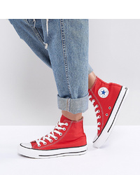 Sneakers alte di tela rosse di Converse