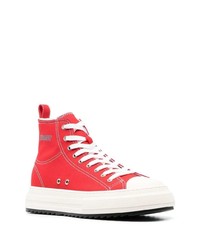 Sneakers alte di tela rosse di DSQUARED2