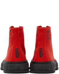 Sneakers alte di tela rosse di Viron