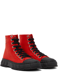 Sneakers alte di tela rosse di Viron