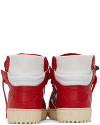 Sneakers alte di tela rosse di Off-White